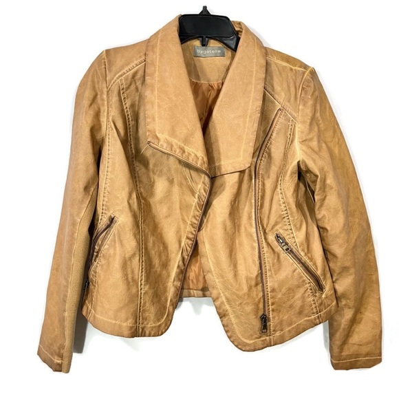 Bagatelle jacket , distressed , moto , faux leather jacket